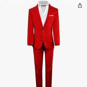 Classic Red Tailored Suit